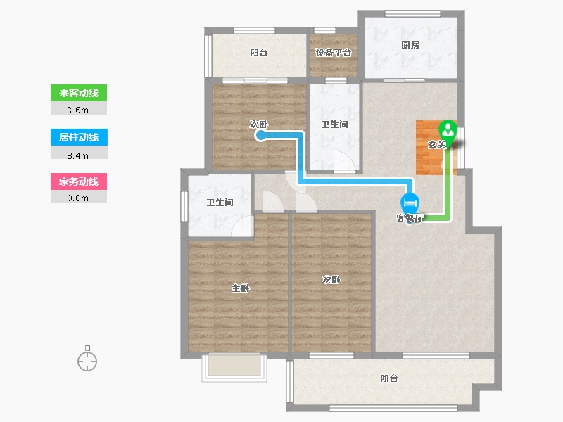 湖南省-衡阳市-金星・湘江雅院-122.99-户型库-动静线