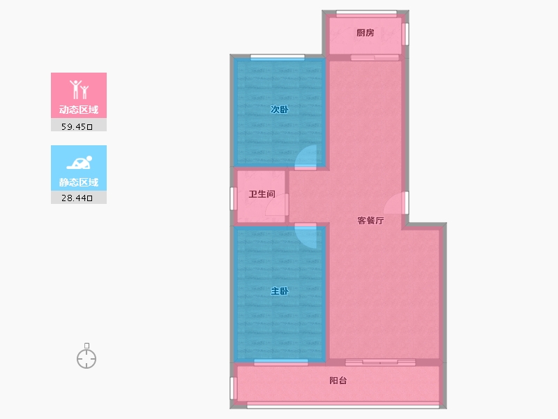 河北省-石家庄市-陈章小区-78.42-户型库-动静分区