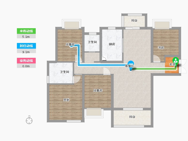 湖南省-长沙市-佳兆业湘府熙园-113.60-户型库-动静线