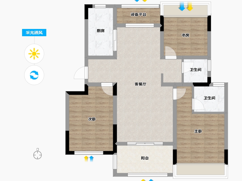 浙江省-湖州市-安吉-95.08-户型库-采光通风