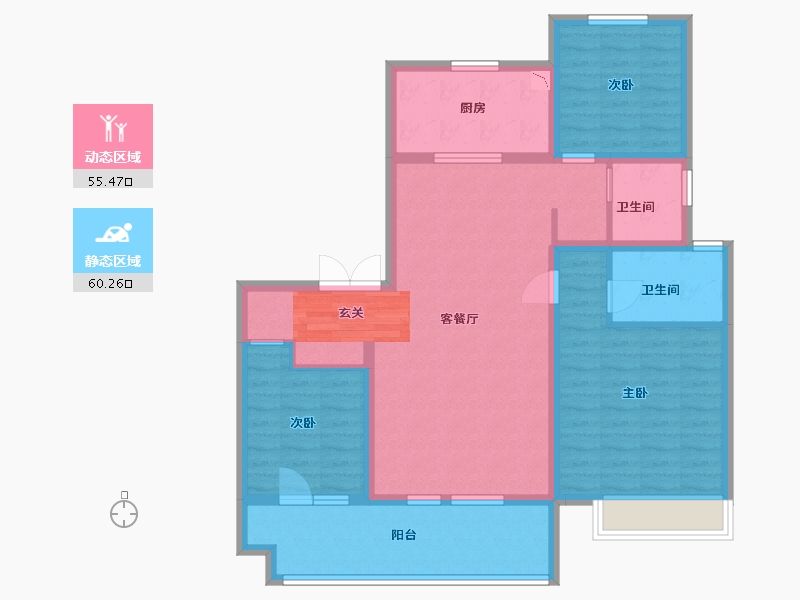 山东省-烟台市-旭辉银盛泰・辉盛岚海-103.22-户型库-动静分区