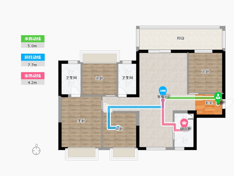 广西壮族自治区-南宁市-五象澜庭府-101.44-户型库-动静线