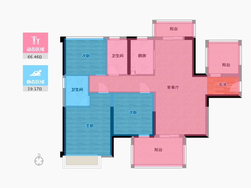 广西壮族自治区-南宁市-中建邕和府-93.80-户型库-动静分区