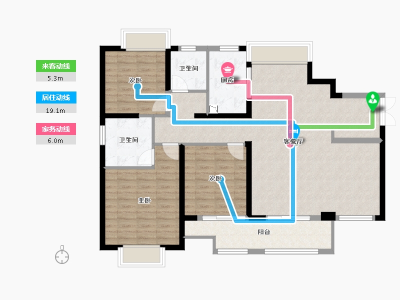 江苏省-无锡市-昕悦府-109.00-户型库-动静线