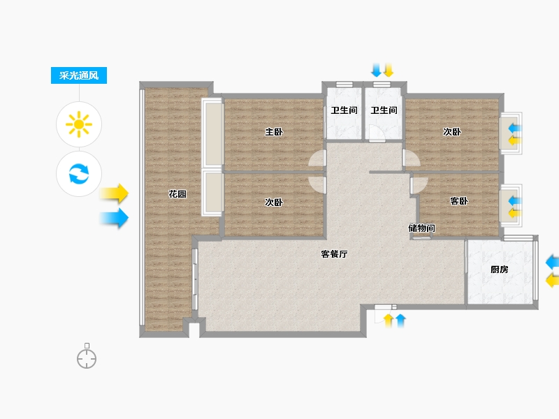 福建省-莆田市-莆糖小区-171.67-户型库-采光通风