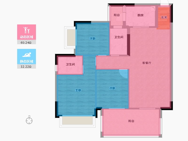 广西壮族自治区-南宁市-山湖海上城-83.20-户型库-动静分区