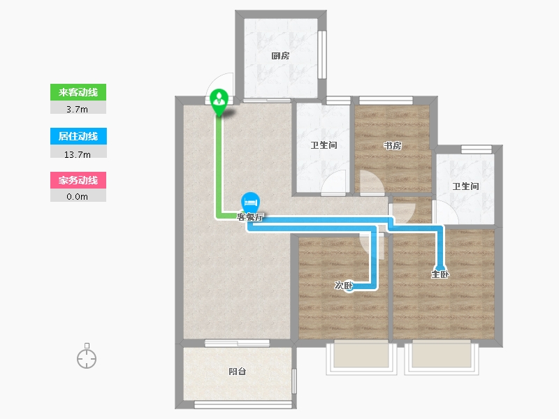 江苏省-苏州市-联发棠颂-73.05-户型库-动静线