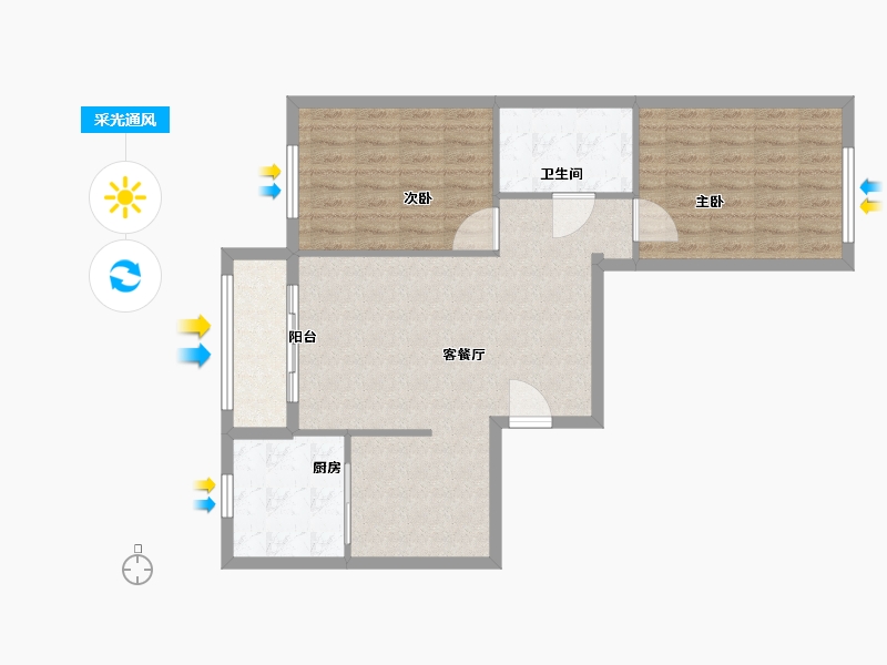 辽宁省-大连市-金街广场-81.30-户型库-采光通风