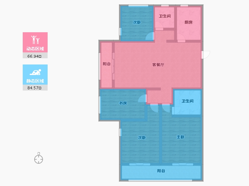 山东省-菏泽市-菏泽佳和广场-135.21-户型库-动静分区