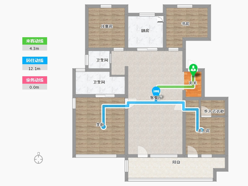 山东省-青岛市-昆仑府-113.60-户型库-动静线