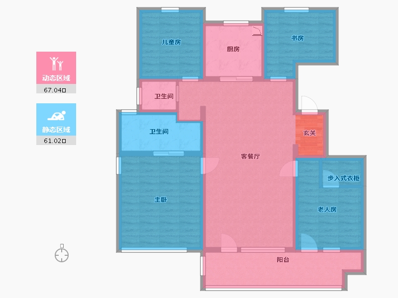 山东省-青岛市-昆仑府-113.60-户型库-动静分区