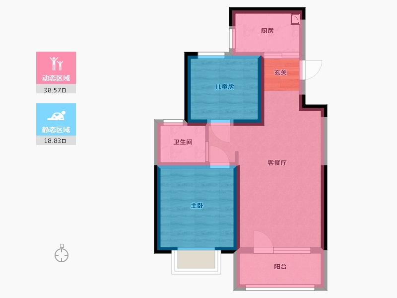 山东省-青岛市-世茂锦域-49.80-户型库-动静分区