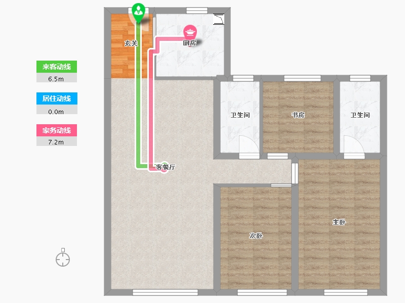 山东省-青岛市-绿地凤栖澜�h-89.01-户型库-动静线