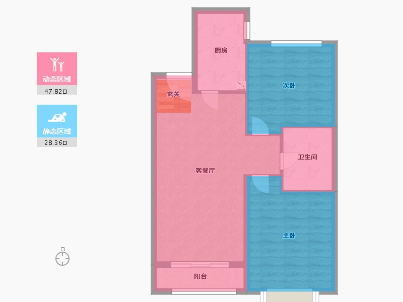 山东省-青岛市-鑫江・水青花都丨观山-68.80-户型库-动静分区