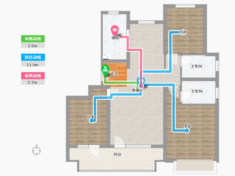 山东省-青岛市-海尔产城创白云山花园-102.40-户型库-动静线