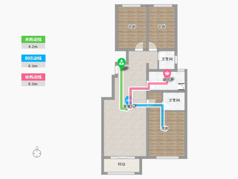 河北省-沧州市-庆丰花园3期-92.44-户型库-动静线