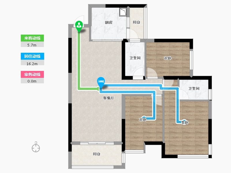 广西壮族自治区-桂林市-绿涛公园里-90.40-户型库-动静线