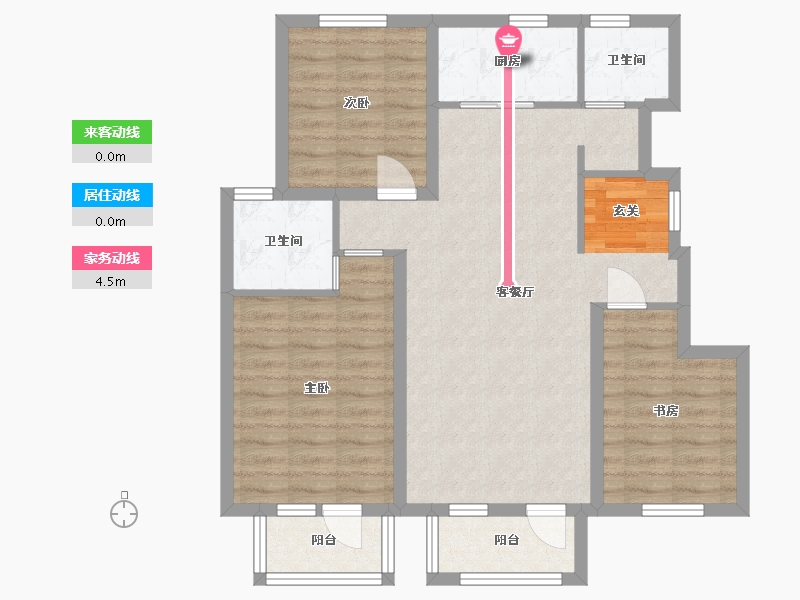 辽宁省-大连市-西府御棠-86.54-户型库-动静线