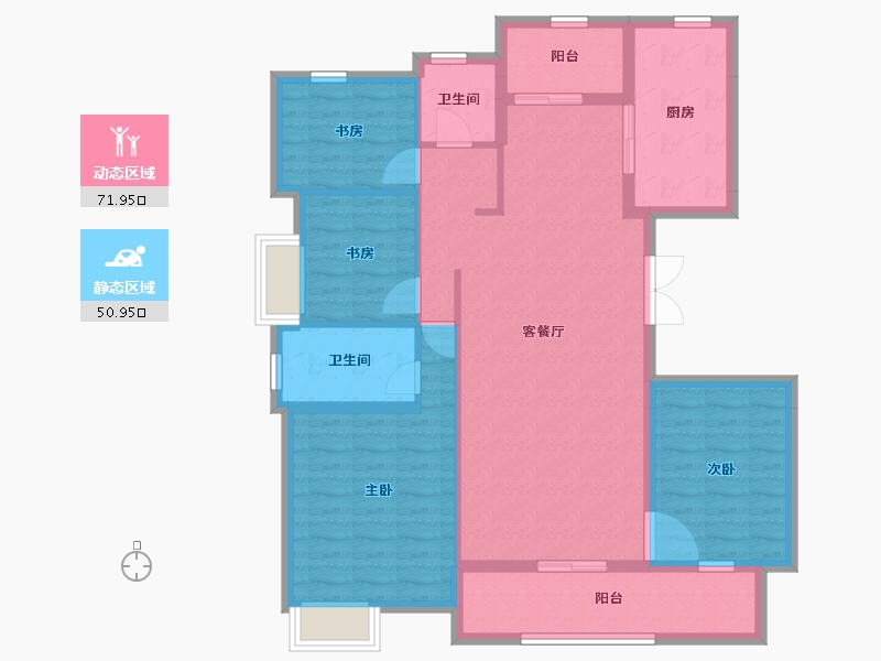 浙江省-湖州市-爱家曦霖樾-110.57-户型库-动静分区