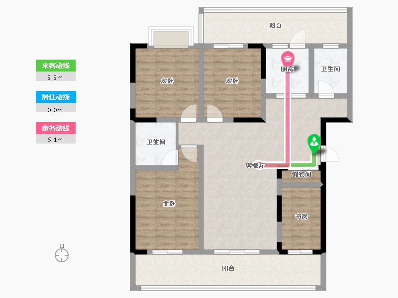 四川省-成都市-西郡兰庭-117.87-户型库-动静线