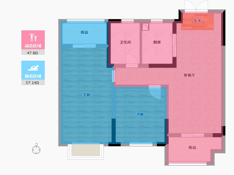 江苏省-南通市-春晓熙岸-75.20-户型库-动静分区