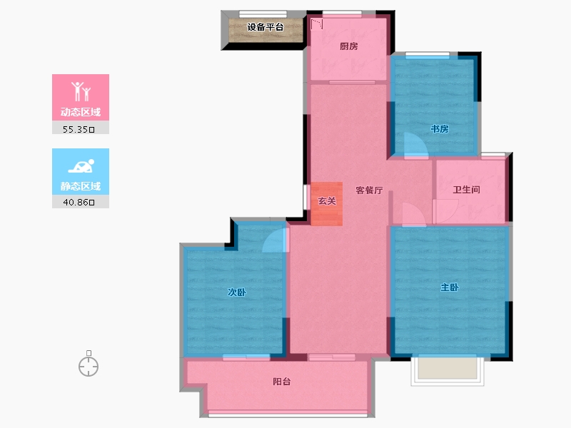 江苏省-南通市-春晓熙岸-88.00-户型库-动静分区