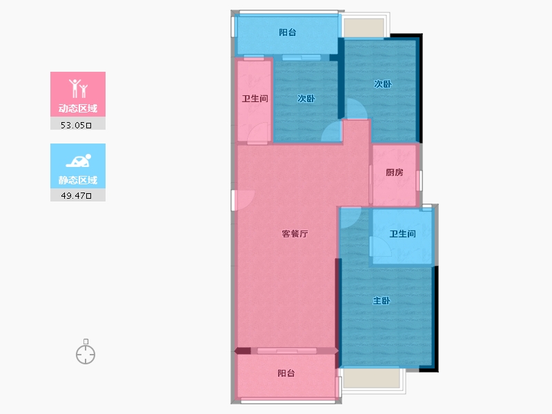 广东省-汕头市-南洋珠池路项目-92.58-户型库-动静分区