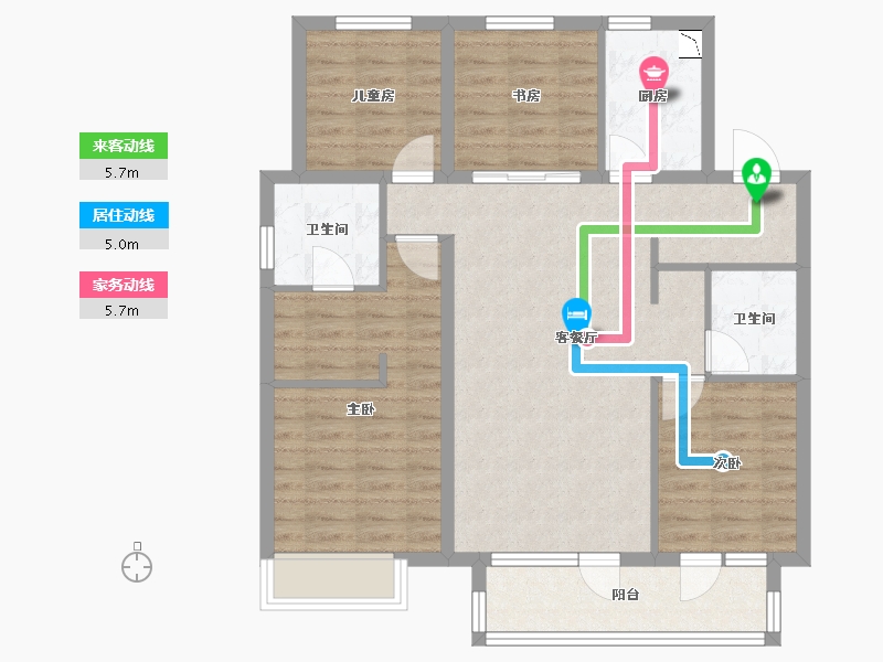 辽宁省-沈阳市-华发首府-92.05-户型库-动静线