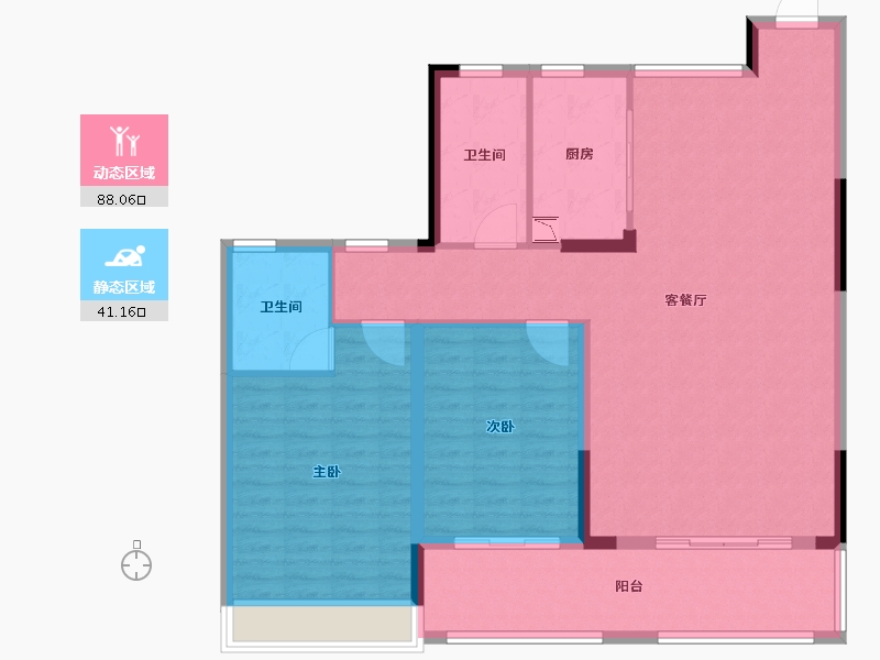 湖北省-荆州市-翰颐园-118.00-户型库-动静分区