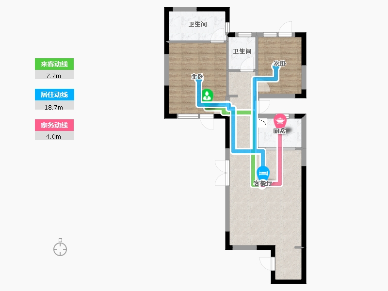 河北省-张家口市-万科・京城上方-71.62-户型库-动静线