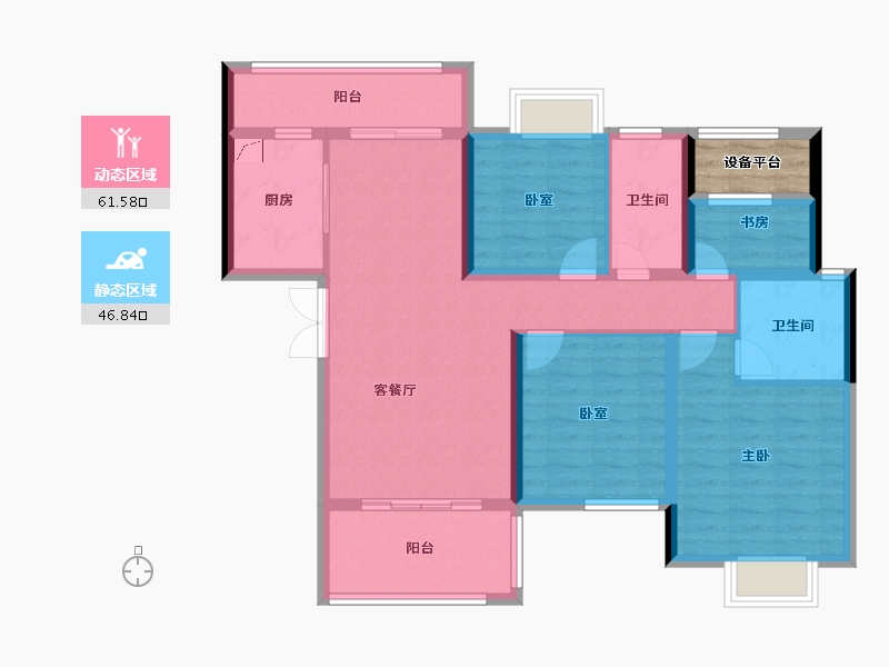 湖南省-长沙市-春晖花园-99.08-户型库-动静分区