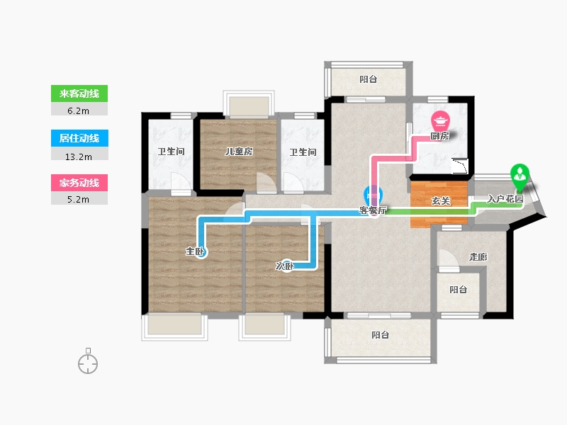 广东省-佛山市-华润置地・玖悦-103.20-户型库-动静线