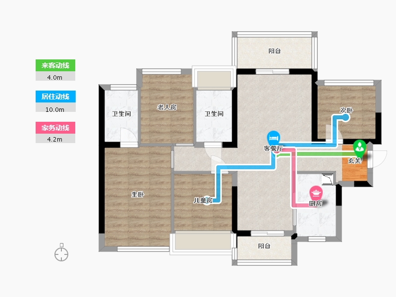 广东省-佛山市-龙光天曜-83.95-户型库-动静线