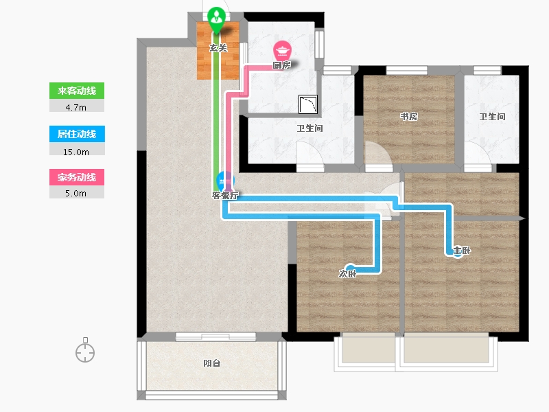 广东省-佛山市-国瑞华庭-81.60-户型库-动静线