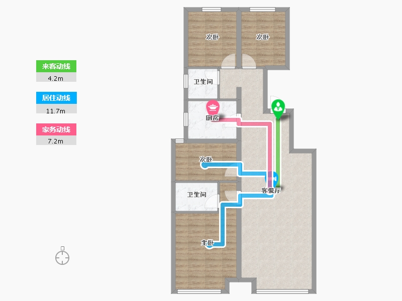 北京-北京市-和悦华玺-95.58-户型库-动静线