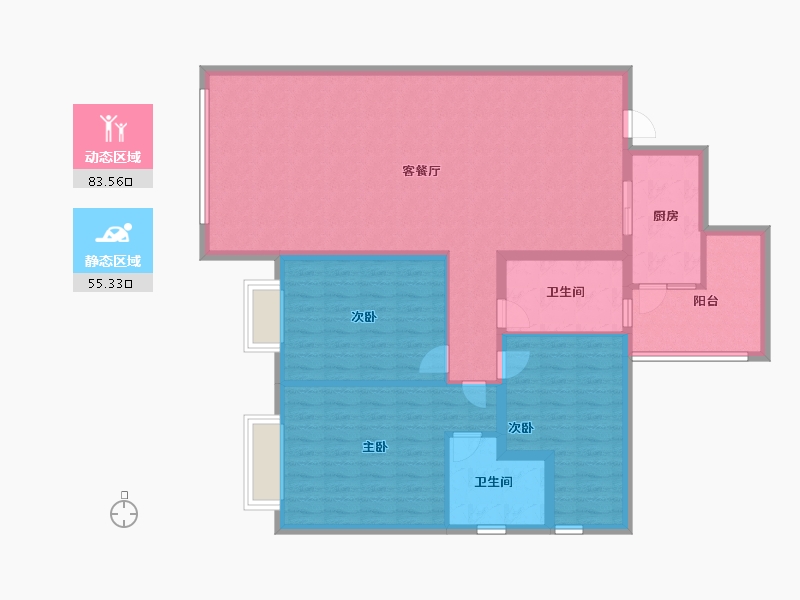 云南省-文山壮族苗族自治州-中天名郡-126.33-户型库-动静分区