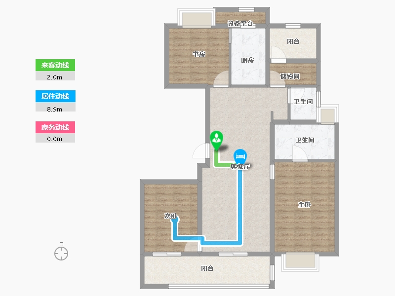 江苏省-苏州市-万象汇花园139-108.00-户型库-动静线