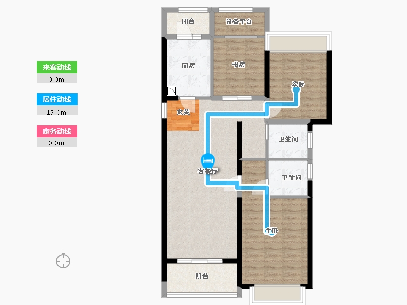 上海-上海市-悦湖名城-93.60-户型库-动静线