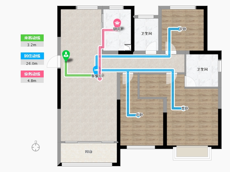 河南省-驻马店市-置地.清苑-109.00-户型库-动静线