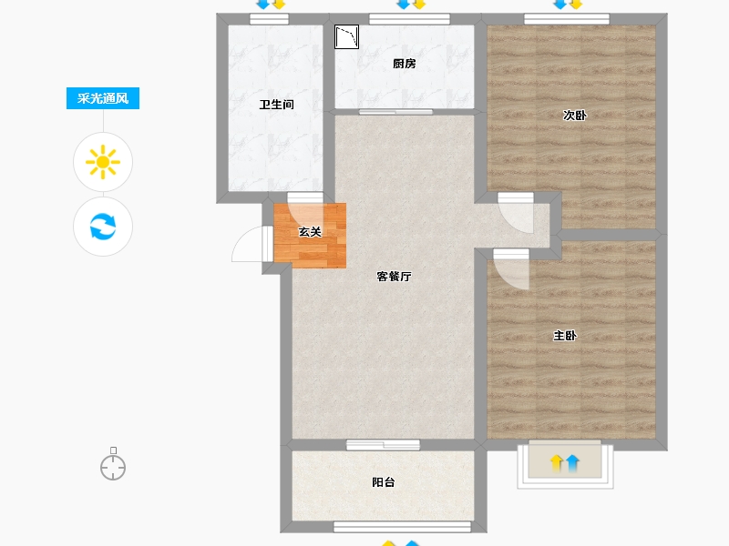 黑龙江省-哈尔滨市-会展城上城・星御-79.20-户型库-采光通风