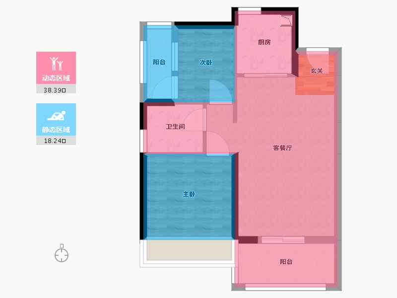 广东省-惠州市-君瑞华府-49.85-户型库-动静分区