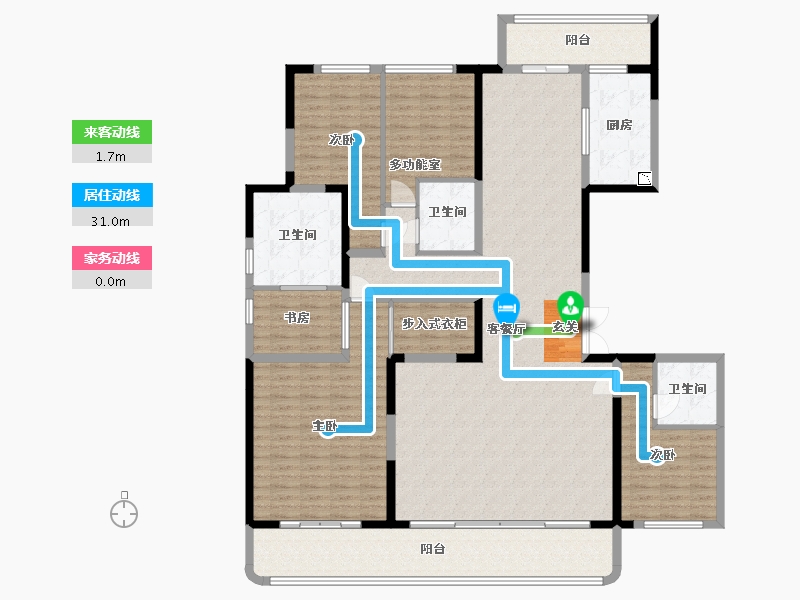 四川省-成都市-德商新希望・国宾锦麟天玺-190.70-户型库-动静线