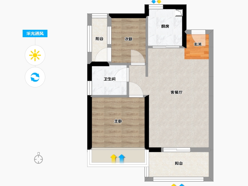 广东省-惠州市-君瑞华府-49.85-户型库-采光通风