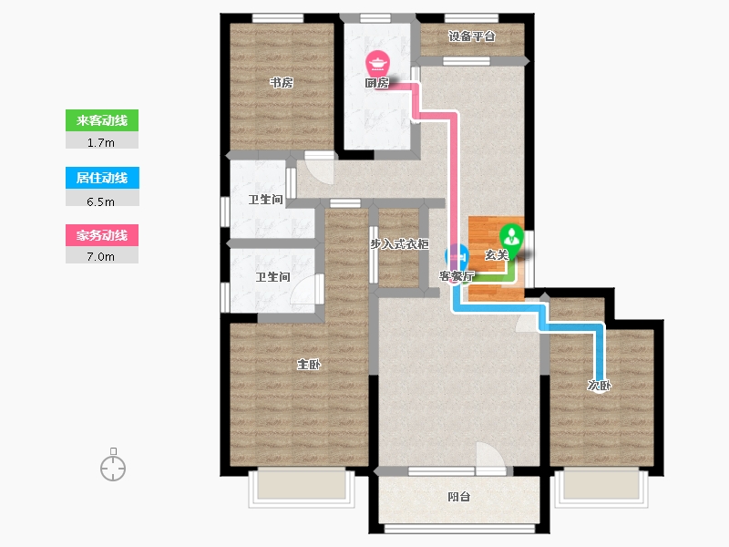 河北省-石家庄市-弘石湾・尚府-102.02-户型库-动静线