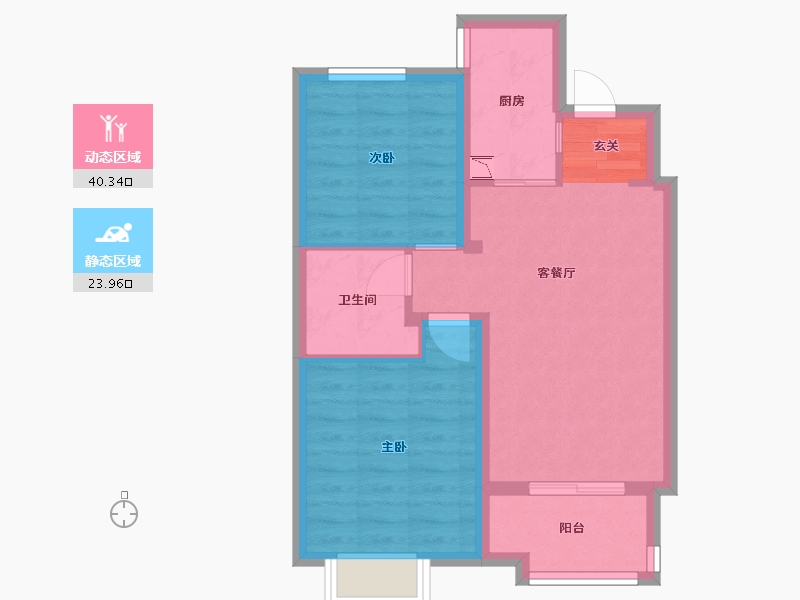 河北省-石家庄市-万科翡翠书院-56.96-户型库-动静分区