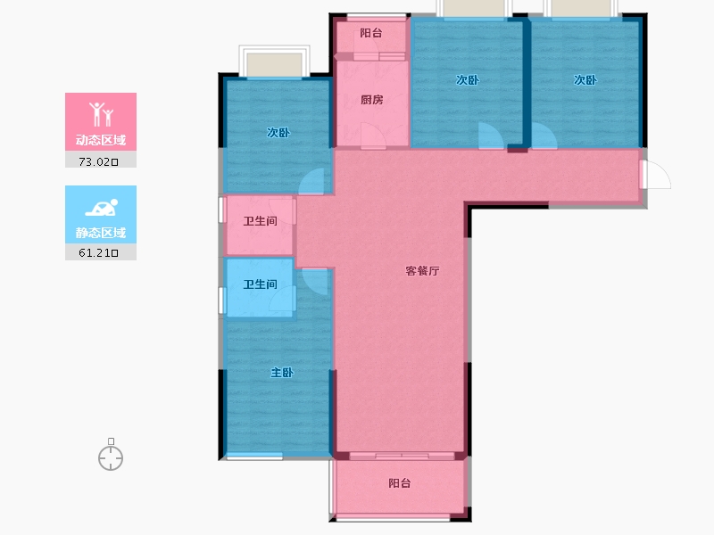 广东省-河源市-家和西岸悦湾-122.08-户型库-动静分区