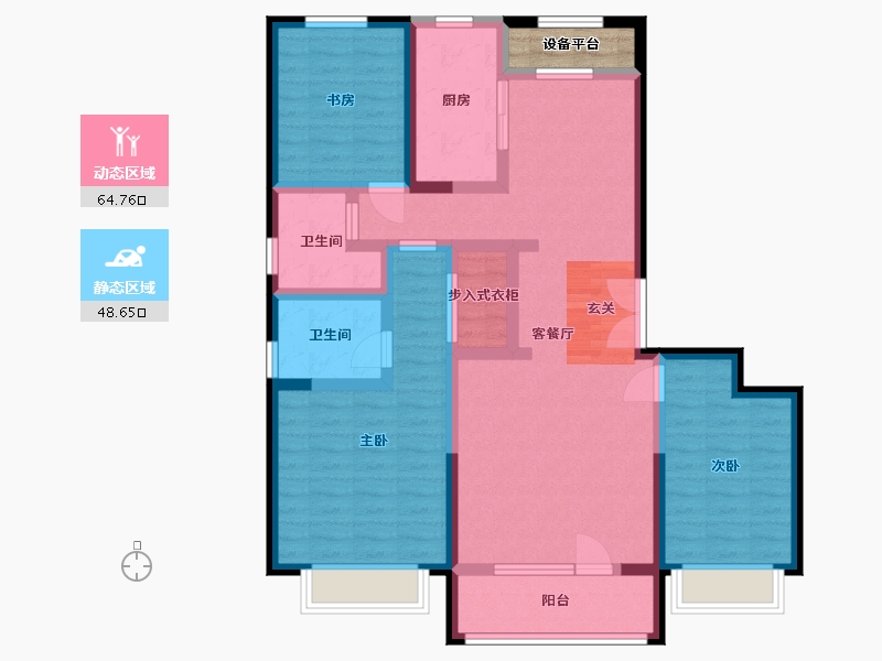 河北省-石家庄市-弘石湾・尚府-102.02-户型库-动静分区