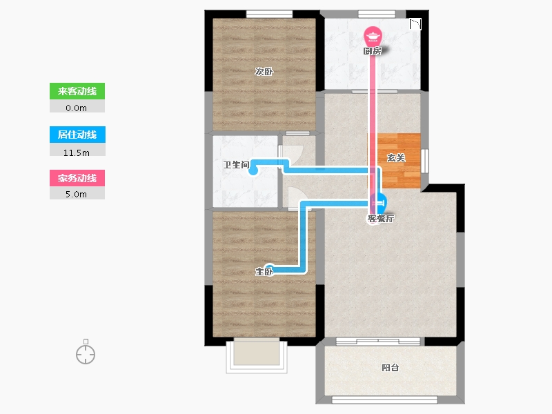 河北省-石家庄市-碧桂园云樾风华-69.60-户型库-动静线