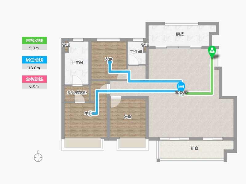 河南省-郑州市-龙湖・景粼玖序-114.40-户型库-动静线