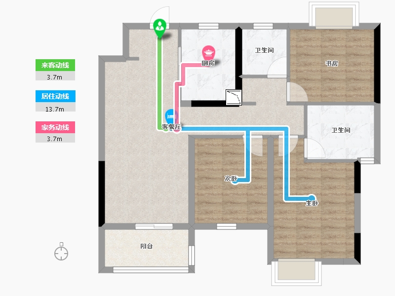 江西省-南昌市-新力水投锦瑶府-82.00-户型库-动静线